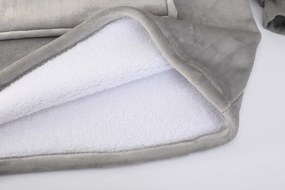 Deka s rukávmi HOODIE sivá