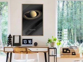 Artgeist Plagát - Saturn [Poster] Veľkosť: 40x60, Verzia: Zlatý rám s passe-partout