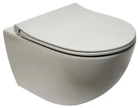 WC závesné VitrA Sento SmoothFlush taupe mat vrátane sedátka, zadný odpad 7848-076-0101