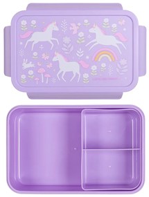 A Little Lovely Company - škatuľka na desiatu - jednorožce a dúha