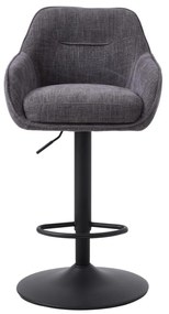 Otočná barová stolička s výškovým nastavením Avola (54850003), sivá