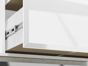 KOMODA CRISTINE BIELY LESK + ZRKADLO 160 cm