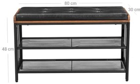 Botník DAVOR hnedá/čierna