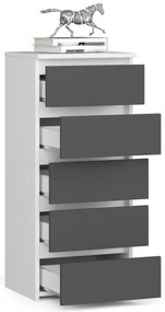 Komoda CL5 biela / sivá