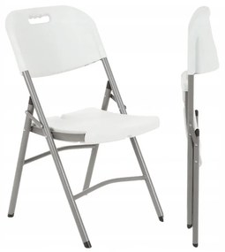 SUPPLIES HOME skladacia plastová stolička, cateringová stolička - biela farba