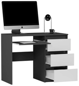 Písací, kancelársky stôl so šuflíkmi MODERN N-3 - rôzne farebné prevedenia biela