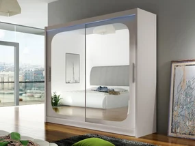 Skriňa London VIII, Farby: kašmír, Osvetlenie: osvetlenie LED RGB - farebné