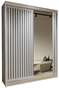 Skriňa Royal 150 Biely/Lamela Šedá