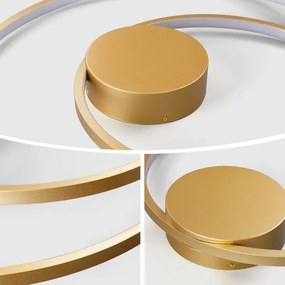 Brilagi- stmievateľné LED stropné svietidlo TWISTER LED/48W/230V pr. 50 cm zlaté + diaľkový ovládač