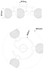 GLOBO WILLY 54025-3 Stropné svietidlo