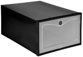 Úložné boxy na topánky OSLO čierne (10 ks)