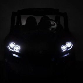Ramiz Detská bugina SuperStar biela + MP4 + pohon 4x4 + diaľkové ovládanie + batožinový priestor + LED + zámok dverí