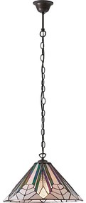 Endon 63937 - Luster na reťazi Tiffany ASTORIA 1xE27/60W/230V pr. 40 cm