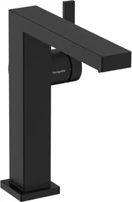 Hansgrohe Tecturis E, páková umývadlová batéria 150 Fine CoolStart EcoSmart+ s odtokovou garnitúrou Push-Open, čierna matná, HAN-73040670