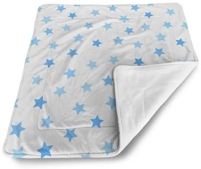 Sablio Deka pre bábätko Modré hviezdy na bielej - 80x100 cm