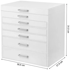 Skrinka na šperky SONGMICS 31,5 × 30,5 × 21,5 cm