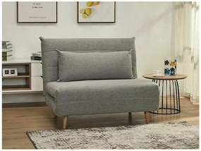 Sivé rozkladacie kreslo SPIKE