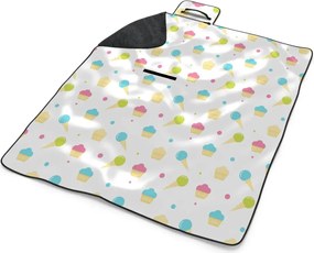 Sablio Plážová deka Zmrzlinky a muffiny: 200x140 cm