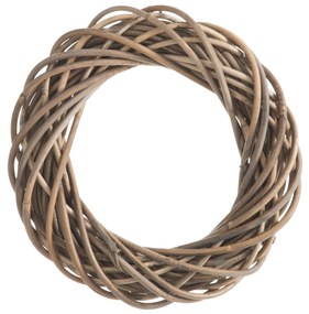 Šedo-prírodné ratanový veniec rúno - Ø 35 * 6cm