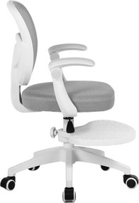 Detská otočná stolička Neoseat JUNI 008 s podnožou — látka, sivá