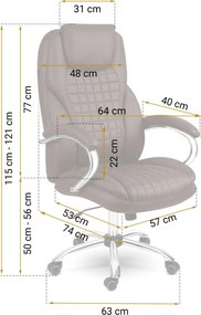 Kancelárska stolička Sofotel Batory 240802 - gaštanová