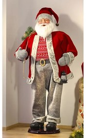 Dekoračná figúrka Santa Claus, 150 cm, červená, sivá