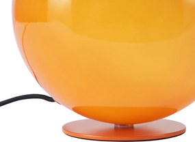 Retro stolná lampa oranžová so sklom - Mabel