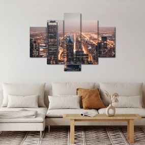Obraz svietiacej metropoly (150x105 cm)
