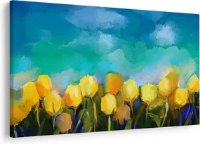 Obraz žltých tulipánov (90x60 cm)