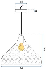 Toolight, závesná zrkadlová lampa 1xE27 APP272-1CP, strieborná, OSW-00877