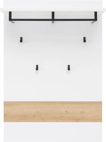 Predsieňový šatníkový panel Memphis, biely/dub artisan