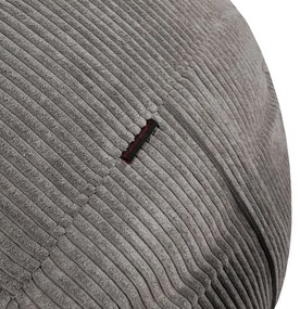 Tmavosivý menčestrový sedací vak Roll 135 – SLOWDOWN