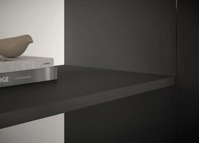 Komoda s 2 šuplíkmi Brest, 119 cm, antracitová