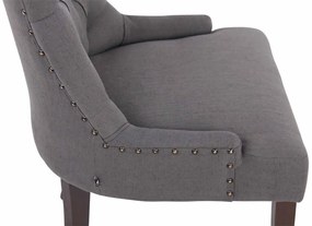 Jedálenská stolička Aberdeen - látka, drevené nohy antik tmavé - Tmavo sivá