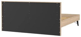 Dvojlôžková posteľ v dekore duba s roštom 180x200 cm v prírodnej farbe Ry – Tvilum