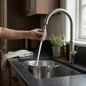 Rea Master, vysoká drezová batéria, brúsená oceľ, REA-B7205