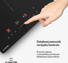 Klarstein PowerGlide indukčná varná doska | Moderná, kompaktná a výkonná | 2 varné zóny | 3500 W | 30 cm