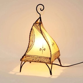 Orientálna henna lampa Fatuta biela