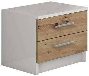 Nočný Stolík biela/artisan