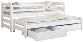 Detská posteľ 90 cm Palkana (sivá) (s roštom) (s úl. priestorom). Vlastná spoľahlivá doprava až k Vám domov. 1103335