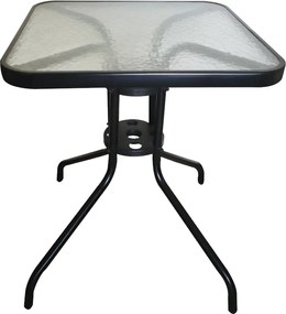 TRENDIE Záhradný stolík so sklom 60x60cm