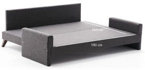 Antracitová rozkladacia pohovka 208 cm Bella – Balcab Home