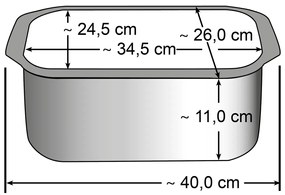 Elo 82840 Basic Pekáč so sklenenou pokrievkou a aróma úchytom Raffinesse 40 x 26 cm