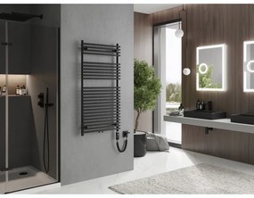 Mexen Sol, elektrické vykurovacie teleso 1200x600 mm + vykurovacia tyč 900 W, čierna, W125-1200-600-2900-70