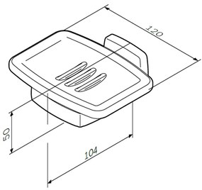 Miska na mydlo AM.PM Gem AGA34222 nástenná, sklo, čierna
