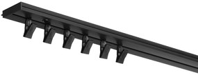 Dekodum PVC stropná lišta Jednoduchá čierna Dĺžka koľajnice (cm): 300, Typ prichytenia: Žabky