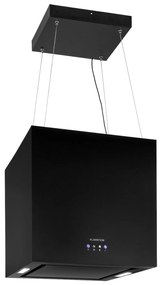 Klarstein Kronleuchter, digestor, 44 cm, ostrovčekový, 596 m³/h, LED panel, A, čierny