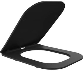 Mexen - WC sedátko SLIM DUROPLAST na wc misu TEO čierne (0801), soft-close, 39060185