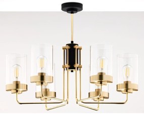 Jupiter 2089 - Luster na tyči RAMIREZ 6xE27/15W/230V zlatá/čierna