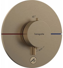 Hansgrohe ShowerSelect Comfort S - Termostat pod omietku pre 1 spotrebič a ďalší výtok, kartáčovaný bronz 15562140